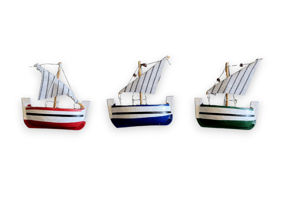 IMAN BARCO VELA LATINA 8x6cm 3 COLORES Pack 24