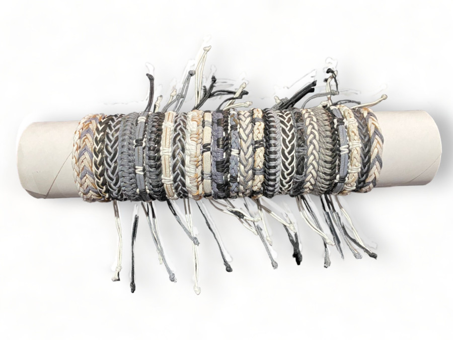 P.MA-24045 CUERO ELEGANCE GRIS/NEGRO tubo 24