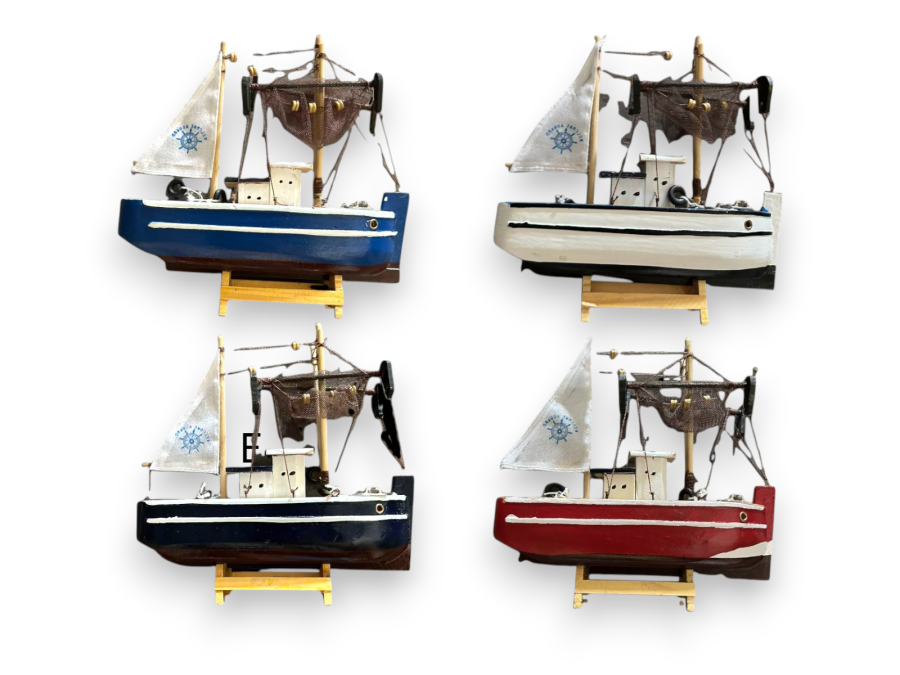 BARCO PESCA 16x16cm 4 modelos Pack 4