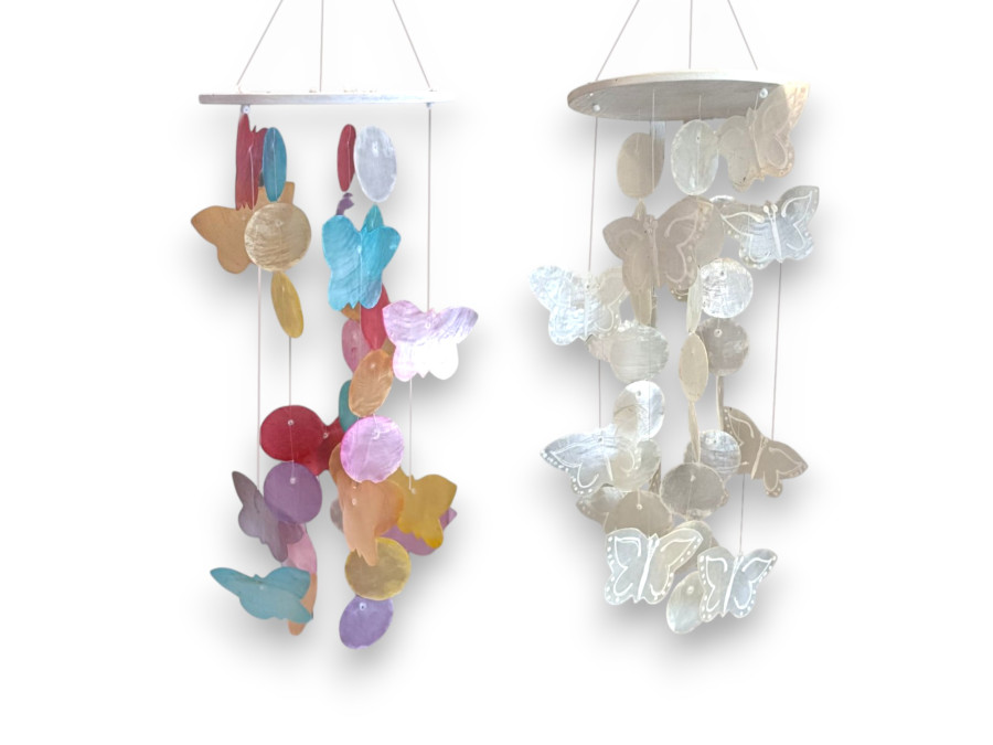 MOVIL CAPIZ MARIPOSA SPIRAL 2 colors pack 4