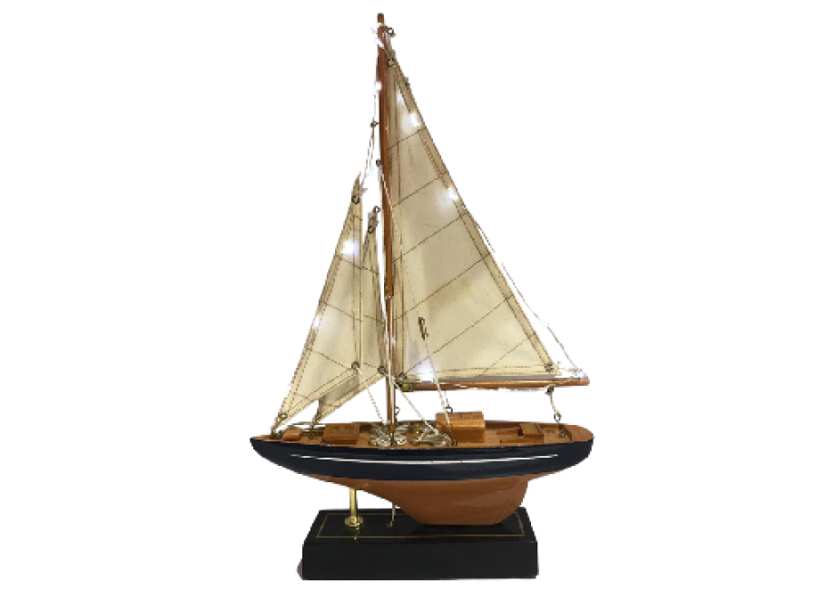 BARCO VELERO LUZ 25x35cm