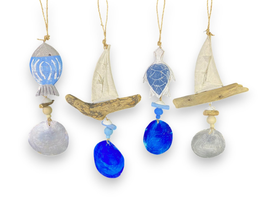 CAPIZ XL BLCO/AZUL 25cm Pack 12