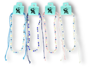 Y.C.MA-26205 OJO TURCO+SHELLS BLCO+BEADS 4 colors pack 12