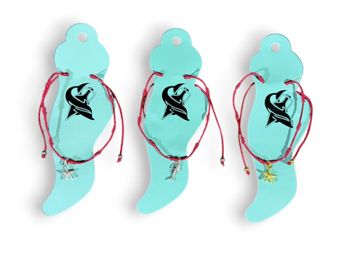 Y.T.MA-26308 HILO ROJO+PEZ METAL/ESTRELLA DORADA pack 12